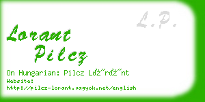 lorant pilcz business card